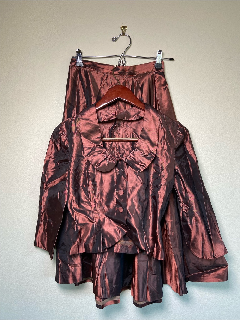 Vintage Metallic Skirt Set